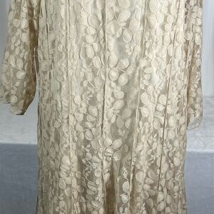 Jessica Howard Lacy Beige Sheer Floral Dress size 20W